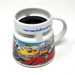 Vintage 1995 Warner Brothers Looney Tunes Travel Coffee Mug Super Cute!